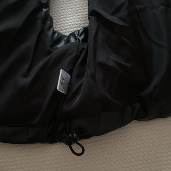 Brooklyn Karma Women’s Black Faux Leather Puffer Vest. Size Small. - Picture 4 of 7